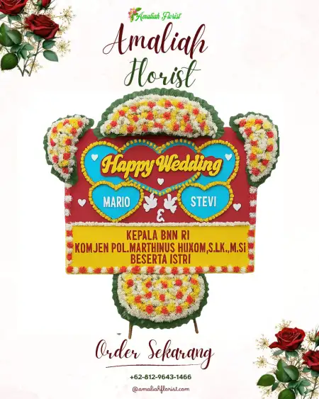Papan Bunga Pernikahan Maos Kidul